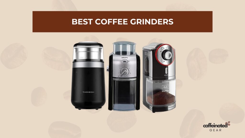 Best coffee grinders showcasing three diverse models varying in style, functionality, and aesthetic design.