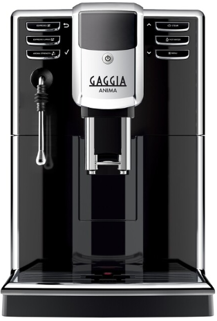 Gaggia Anima Barista Plus espresso machine featuring sleek design, steam wand, and user-friendly controls.
