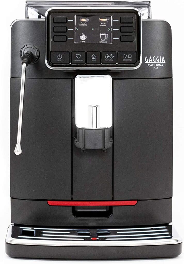 Best Coffee Machines: Gaggia Cadorna Barista espresso machine with digital interface and steam wand.