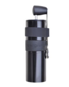 Made-by-Knock Aergrind manual coffee grinder featuring stylish, efficient design with sturdy handle and adjustment lever.