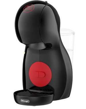 Nescafe Dolce Gusto Piccolo XS modern, sleek coffee machine with vibrant red control button.