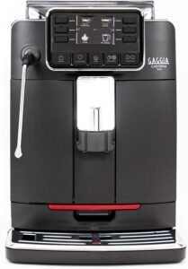 Gaggia Cadorna Barista espresso machine with digital control panel and sleek design.