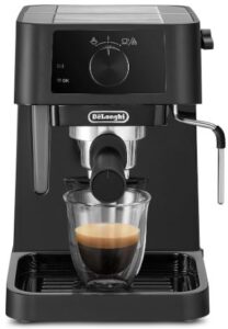 Cheap Espresso Machines Stilosa showcasing a compact DeLonghi espresso maker with modern design features.