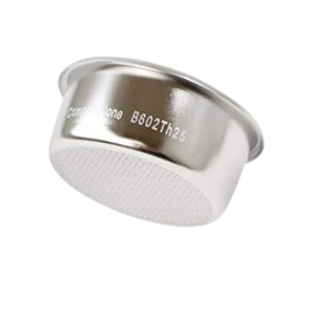 IMS Competition high-quality stainless steel espresso machine filter basket with engraved details.