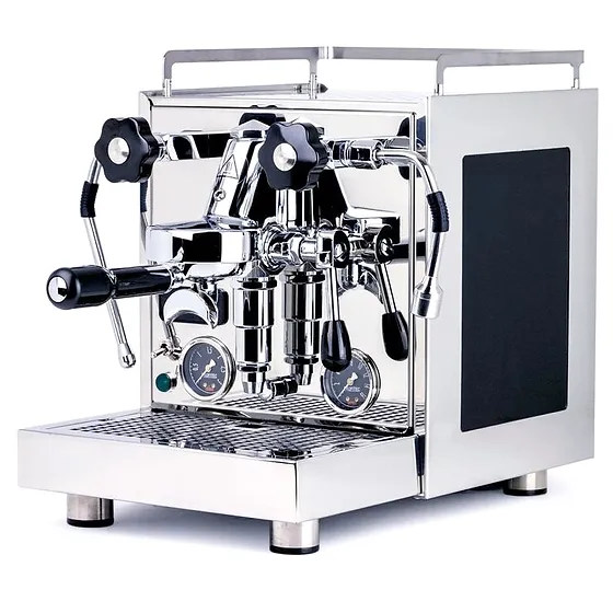 Profitec Pro 600 espresso machine with dual-boiler system, precise gauges, and flexible steaming wands.