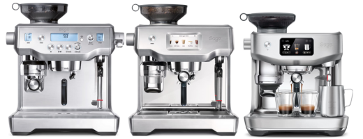 Advanced Oracle Touch and Oracle Jet espresso machines showcasing modern design and sophisticated brewing controls.
